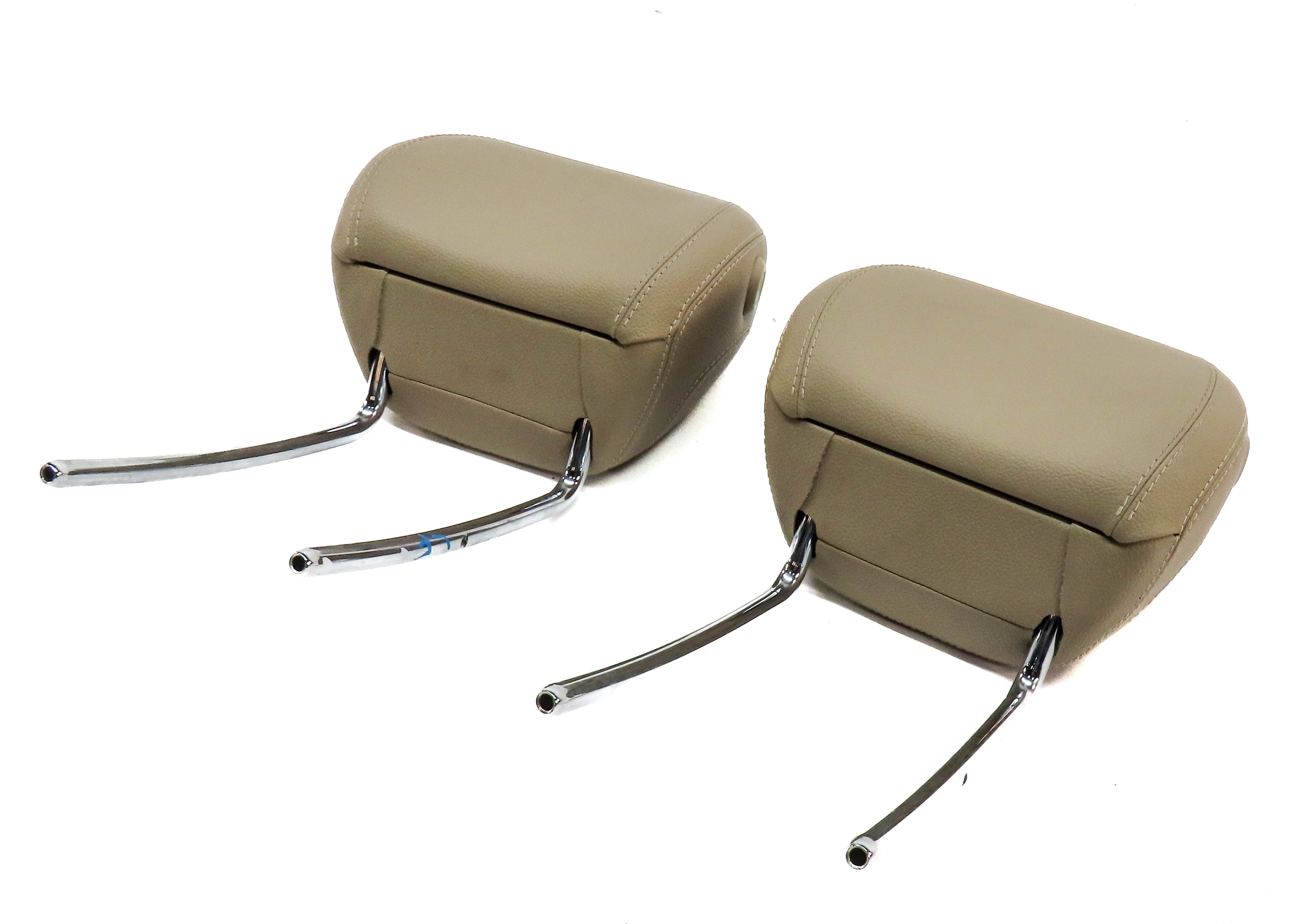 12-13 MERCEDES ML GL (X166 W166) FRONT LEFT & RIGHT SEAT HEADREST SET (BEIGE) — exact item pictured